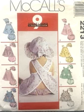 McCall's Pattern #2213 - Infants Dress, Panties & Hat (All Size)