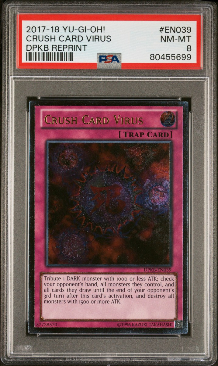 ultra rare crush card virus 2017 YUGIOH DPKB-EN039 CRUSH CARD VIRUS ULTIMATE RARE PSA 8 NM-MT #80455699