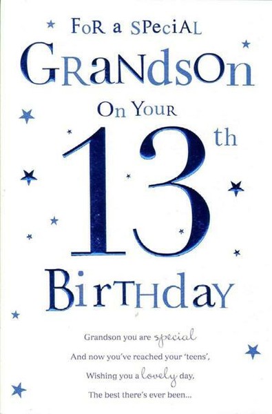 ICG Special Grandson On Your 13th Age 13 Birthday Card greeting Card ICG Special Grandson On Your 13th Age 13 Birthday Card greeting Card