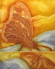 Whiteside, Monarch Season SN intaglio etching butterfly SUBMIT BEST OFFER