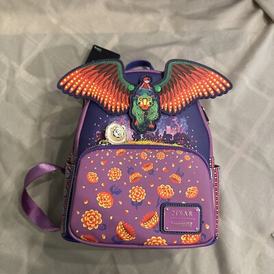 NWT Loungefly Disney Pixar Coco Miguel Pepita Glow Dark Day Of Dead Backpack 
