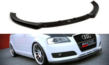 Front Diffuser Splitter Maxton Design Gloss Black ABS for Audi A3 8P Facelift