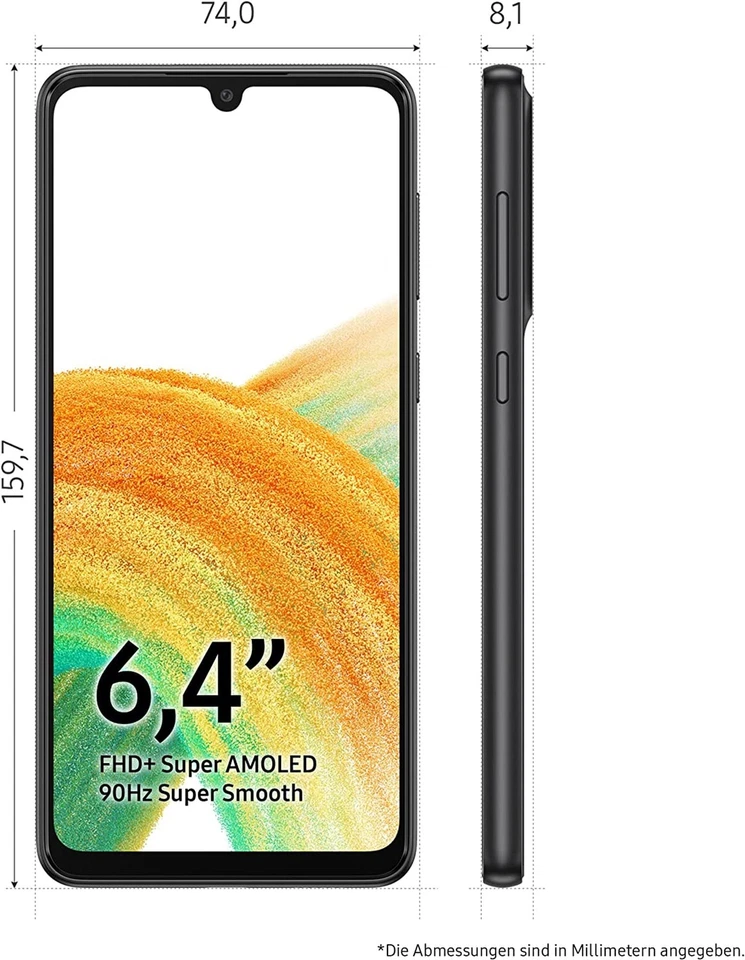 Samsung Galaxy A33 A326 Dualsim 5G Android 11 Smartphone 128GB 6GB 6,4 Zoll IP67 - Bild 3 von 3