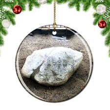 Massachusetts Plymouth Rock 1620 USA Christmas ornament city travel souvenir