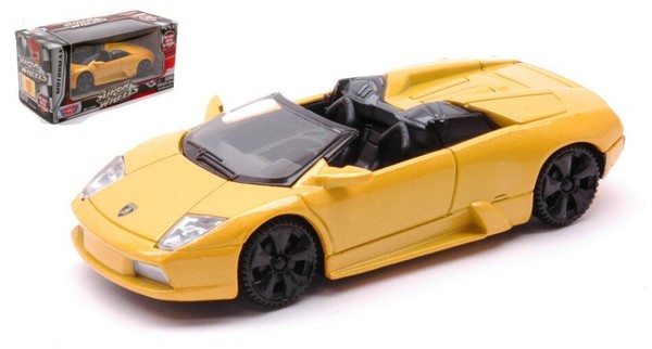Motormax 1/43 Lamborghini Murcielago Roadster Gelb Statisches Modell Diecast-image