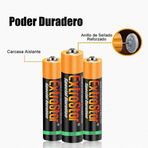 EXTRASTAR Pile Mini Stilo AAA Performance, pile aaa, batterie aaa, confezione 12 - Imagen 4 de 4