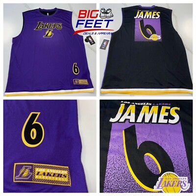 Sz xXL NBA Authentic #6 Lebron James 2022 Los Angeles Lakers