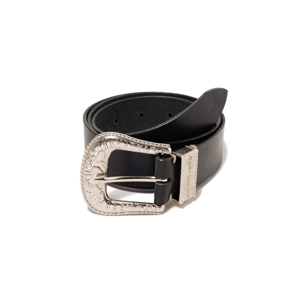 HUMAN MADE Western Leather Belt Color Black 2024 Size M-L HUMAN MADE Western Leather Belt Color Black 2024 Size M-L