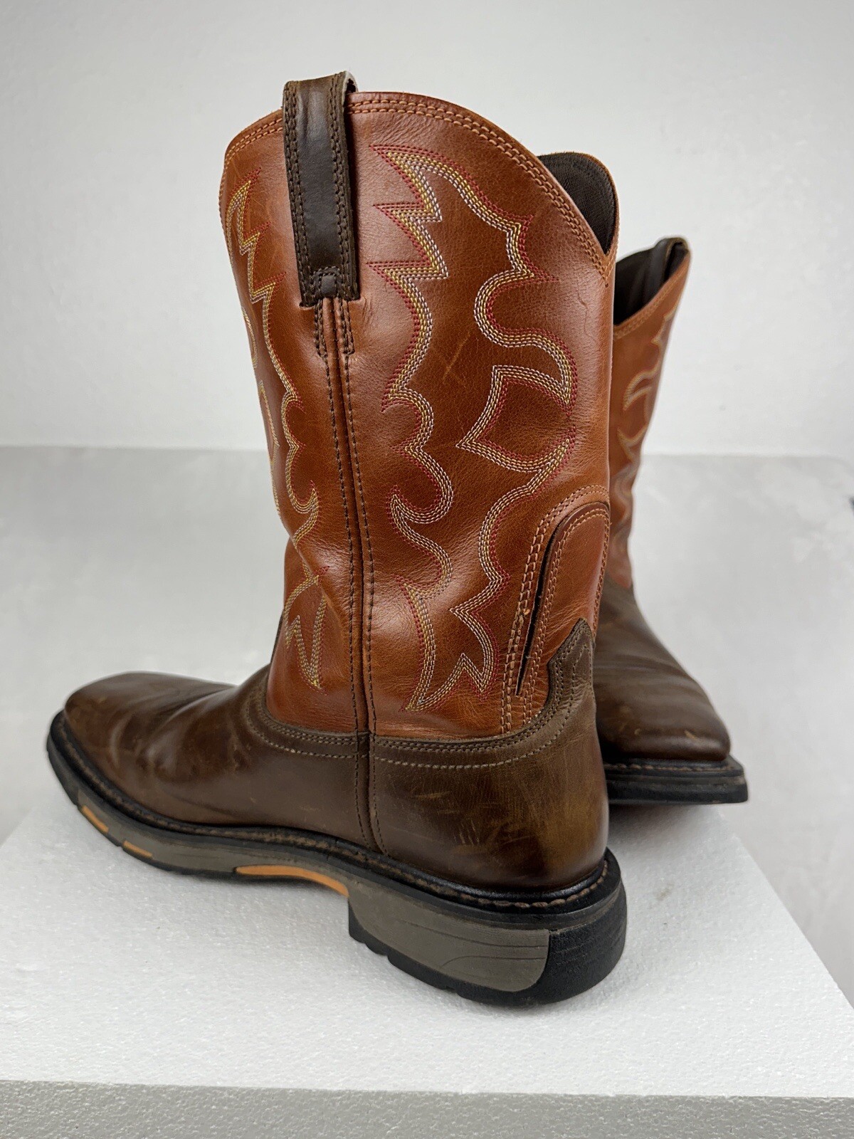 Ariat Work Boot Leather Men's 12EE wide Brown WorkHog eBay