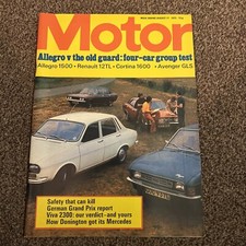 Motor Magazine 1973 - Allegro, Cortina, Viva 2300 Mercedes at Donnington