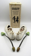 VINTAGE WOMEN'S COAST WHITE SQUARE DANCE SHOES SZ. 8 1/2 M MADE HOLLYWOOD