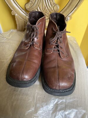 Karl Kani Brown Leather Chukka Boots Men Sz- 10.5E