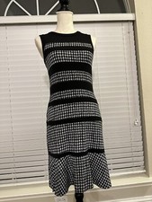 Micheal By Michael Kors Sz XS Extra Small Sleeveless Sheath Dress White / Black