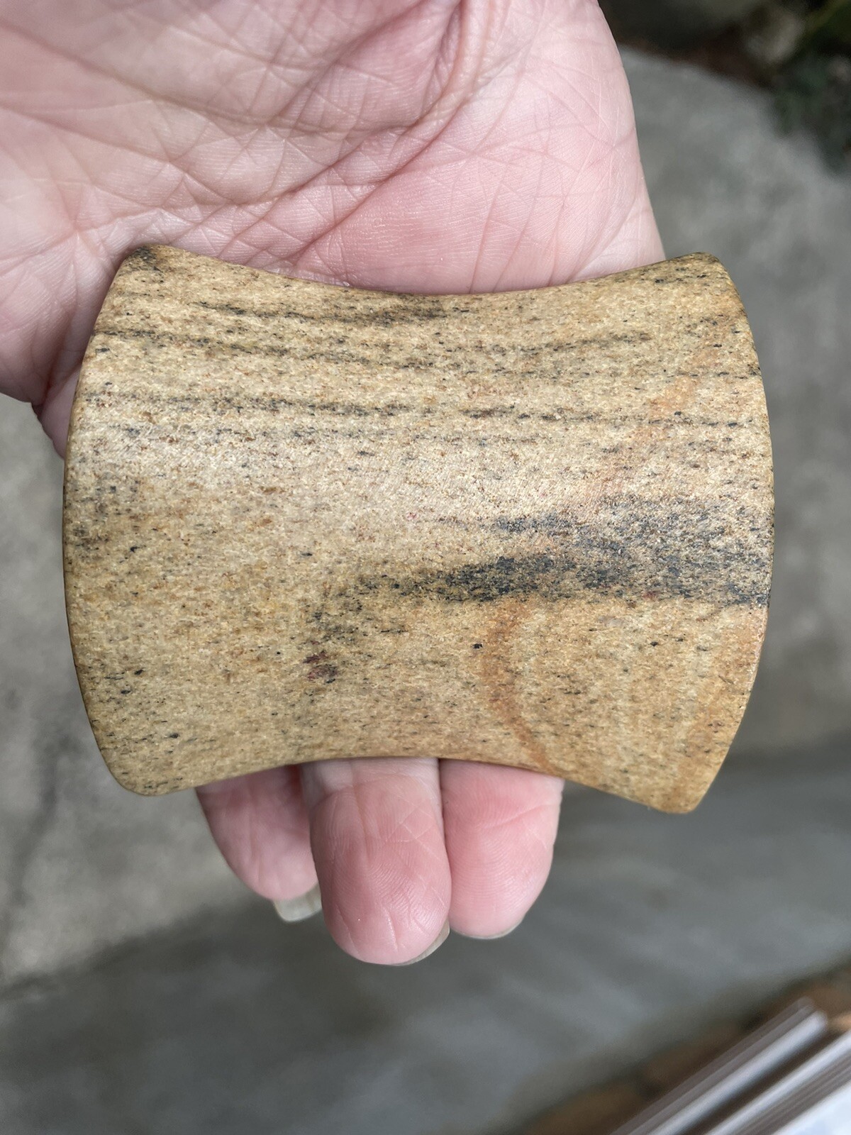 3 1/16'' Hourglass Bannerstone Made of Quartzite from Ohio eBay