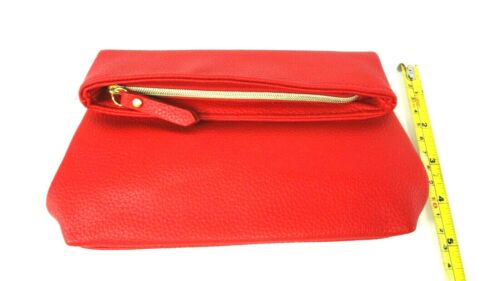 2 x Elizabeth Arden Faux Leather Cosmetic Makeup Travel Bag Pouch Pebbled Red - Picture 4 of 13