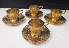 Gold Brass Gilded Plated Metal Demitasse Tea ...