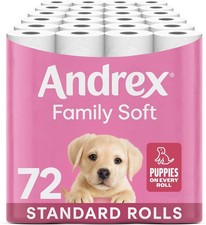 Andrex Family Soft Toilet Tissue 72 Rolls (Previously Andrex Gentle Clean) Gentl
