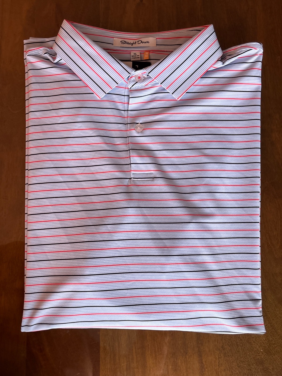 Nwt Men's Straight Down Key West Stripe Polo, Size: Xl, Color: Blue/Red (M2.21)