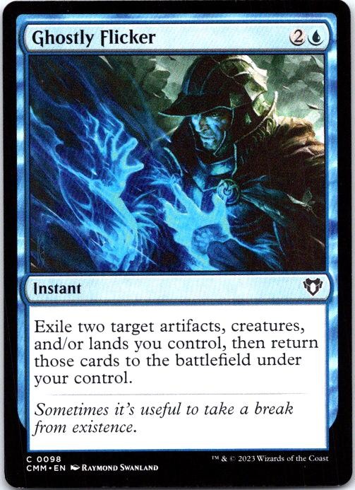 Ghostly Flicker 98 Common Commander Masters Magic: The Gathering Near Mint