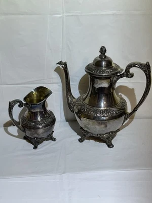 1847 Rogers Bros Antique US Silver-Plated Teapots, Coffee Pots