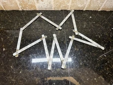 VTG 6' LUFKIN No 1206 ALUMINUM WITH BRASS JOINTS FOLDING RULE METAL 72" RULE USA