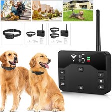 Safe Wireless Pet Dog Fence Containment System Training Collars For 1-2 Dogs
