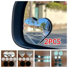 Car Heart Shaped Blind Spot Mirrors Adjustabe Removable Wide Angle Convex Mirror