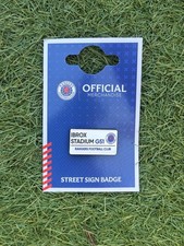 Official Glasgow Rangers FC Street Sign Pin Badge 35x20mm Brand New