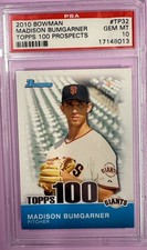 2010 Bowman Madison Bumgarner Topps100 Prospects #TP32Giants RC PSA 10 Pop 2!!