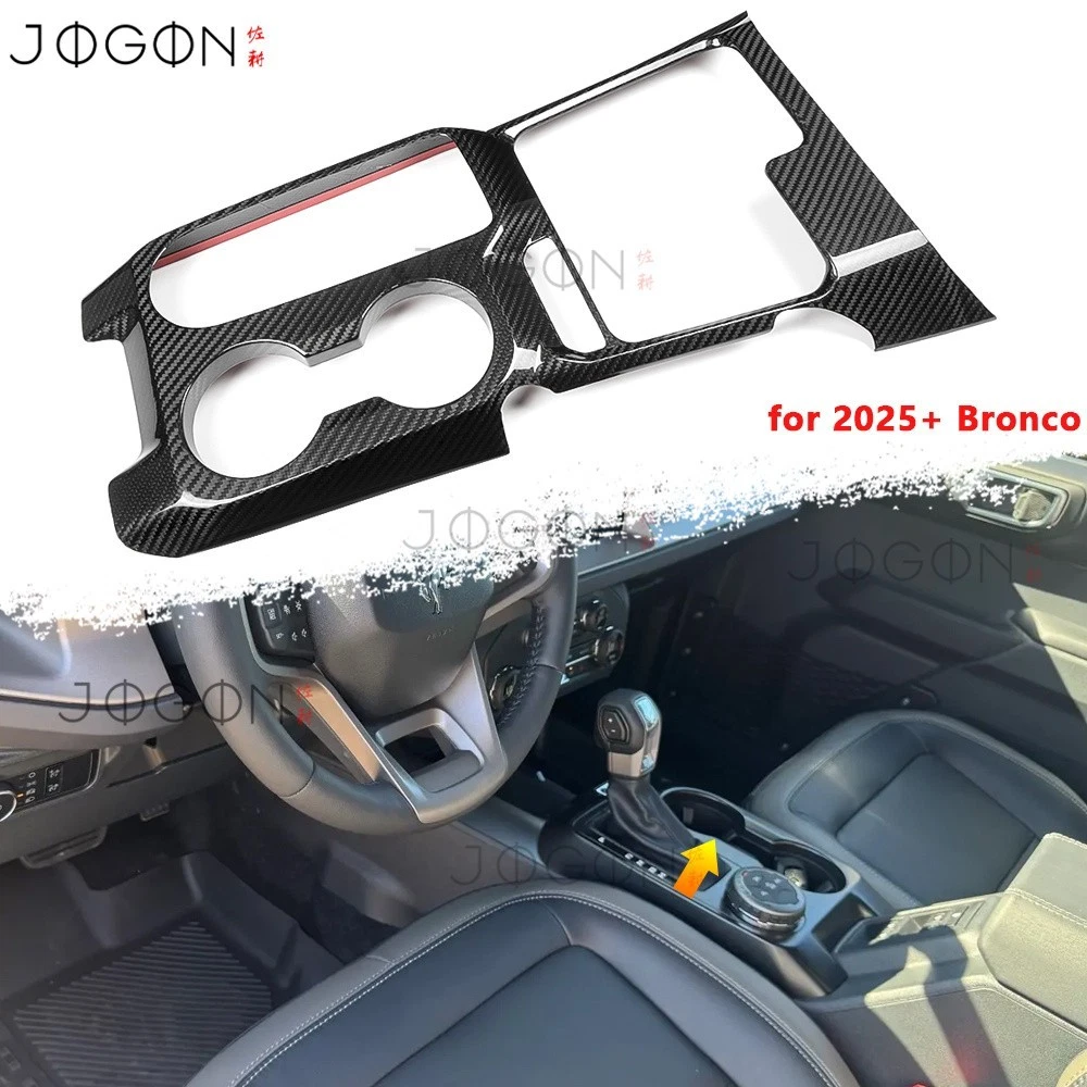 Raptor Real Carbon Console Gear Shifter Box Panel For Ford Bronco Badlands 2025+ - Picture 5 of 10