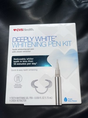 CVS Health Deeply White Whitening Pen Kit Gel Pen Fresh Mint Exp 04/26  New