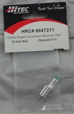 Hitec 72Mhz AM/FM Single Conversion Receiver Crystal CH11 72.010Mhz HRC6647211