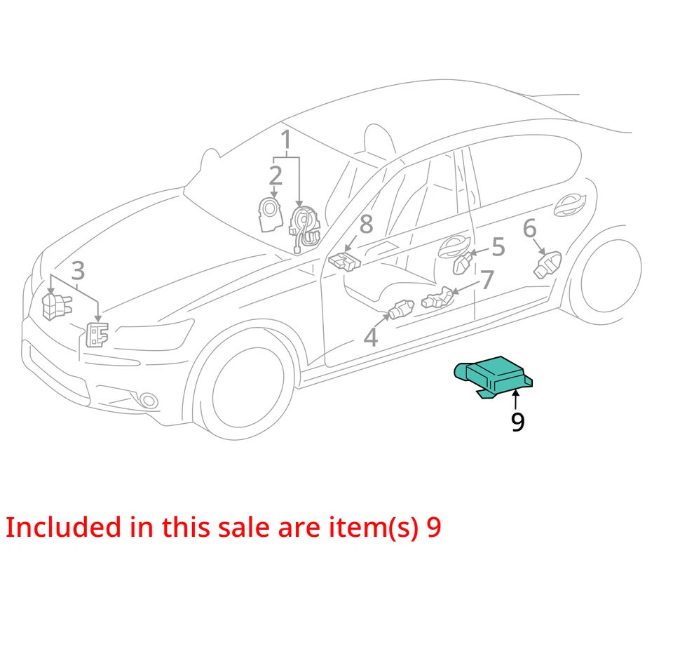 Módulo de control debajo de la consola para bolsa de retención del sistema se adapta a 15 LEXUS GS350 951007 Foto 3 de 4