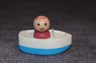 Fisher Price Little People Amusement Park Boat with Lady Figure 1960s Vintage