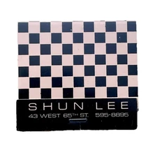 Shun Lee Restaurant, New York City, Full Unstruck Matchbook, COOL RARE STYLE
