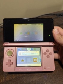Japanese Nintendo 3DS System Pink Working Us Seller W/Charger Region Free A92
