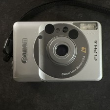 Canon Elph Jr Handheld Built-in Flash 26mm APS Film Camera With Battery Included