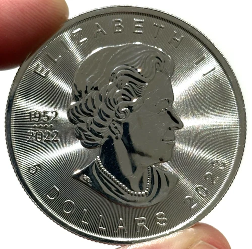 2023 Silver Canada $5 Maple Leaf 1 oz .9999 Fine Privy Coin BU+