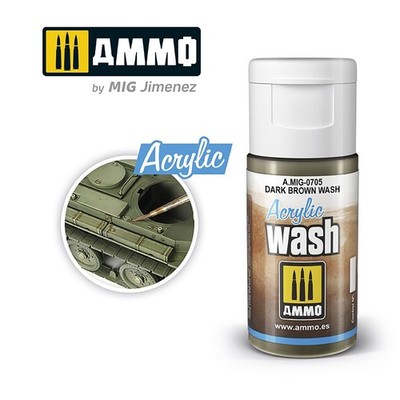 AMG-AMIG0705 Ammo Mig Dark Brown Acrylic Wash