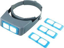 Head Mount Magnifier Visor Double Lens, Headband Magnifying Glasses, Professiona