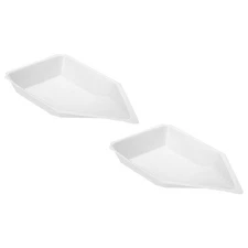 4pcs Boat-Shaped Weigh Boats, Plastic Large Disposable Powder Dispenser, White