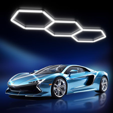 Hexagon Garage Lights,16Pack 128W LED Garage Hexagon Lights,3 Grids 6500K Super