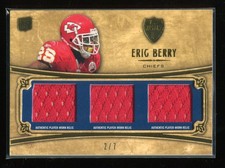 2010 Topps Supreme Eric Berry /7 Rookie RC Kansas City Chiefs Triple Patch
