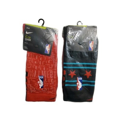 NIKE Elite Quick Crew Socks NBA Large 9-12 Lot Of 2. Bulls Colorway  (2 Pairs)