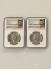 2014-P & 2014-D Clad 50c Kennedy 50th Anniversary High Relief NGC SP 67