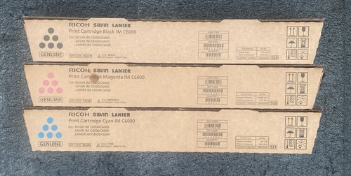 NEU - Ricoh Savin Lanier Original Toner - IM C6000 Black Magenta Cyan - Cartridge