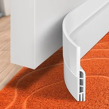 Door Draft Stopper Under Door Sweep White Strong Adhesive Noise Blocker