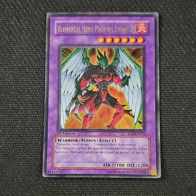 Konami Elemental Hero Phoenix Enforcer Fusion 1st Ed EOJ-EN032 Enemy of Justice 