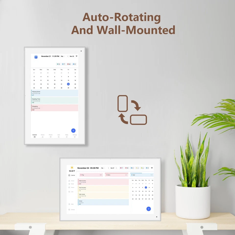 15 Inch WiFi Smart  Digital Calendar & Chore Chart IPS Touchscreen For Family - Image 3 of 4