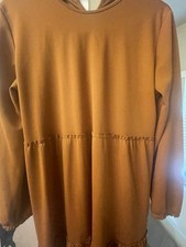 Abaya Dress Kaftan Long TAN Women Hijab Maxi Islamic Long Medium Good Co